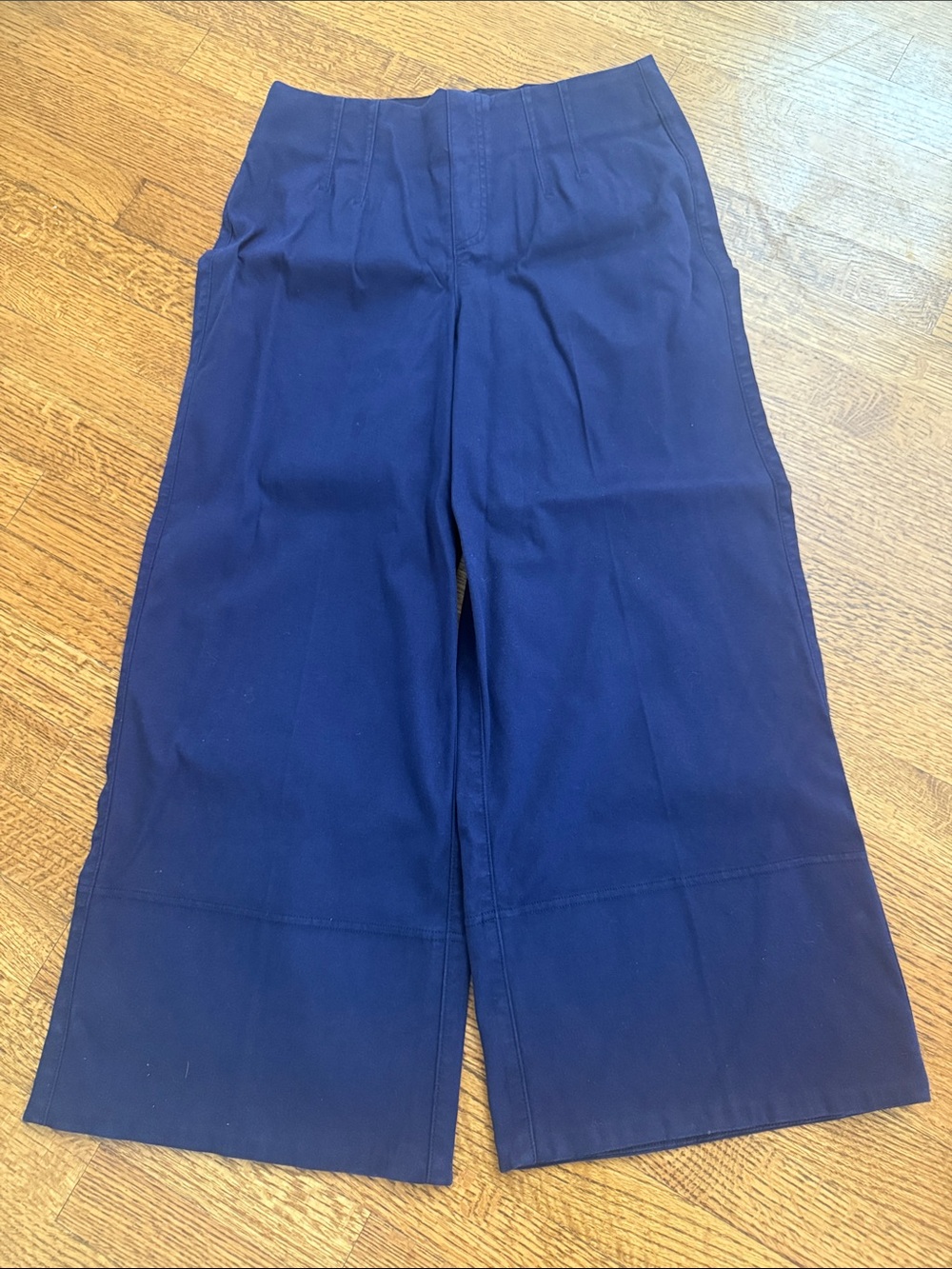 Spanx Navy Wide-Leg Crop Pants